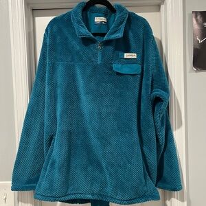Magellan Outdoors Teal Quarter Zip Pullover